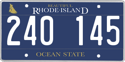 RI license plate 240145