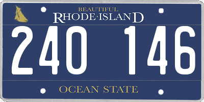 RI license plate 240146