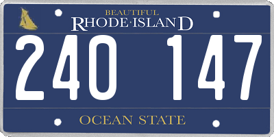 RI license plate 240147