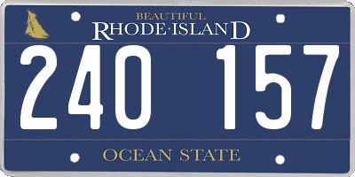 RI license plate 240157