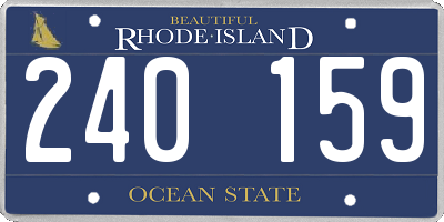 RI license plate 240159