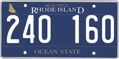 RI license plate 240160