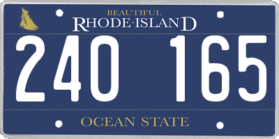RI license plate 240165