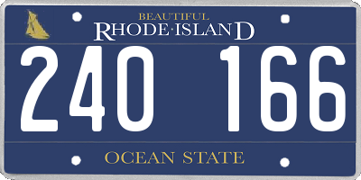RI license plate 240166