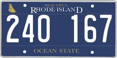 RI license plate 240167