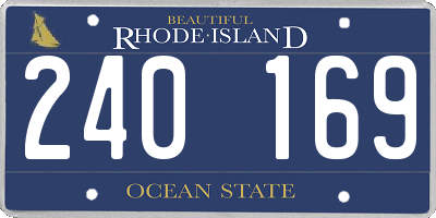 RI license plate 240169