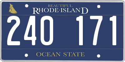 RI license plate 240171