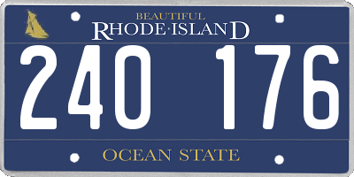 RI license plate 240176