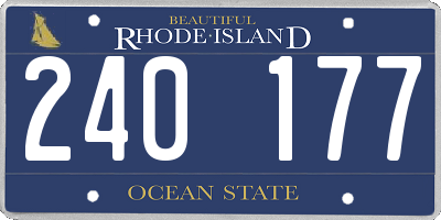 RI license plate 240177