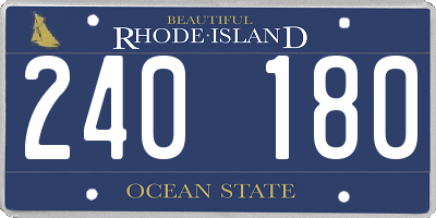 RI license plate 240180