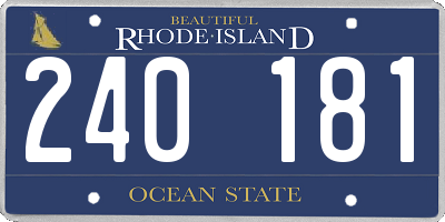 RI license plate 240181