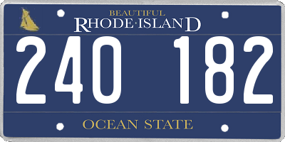RI license plate 240182
