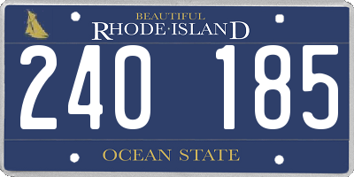 RI license plate 240185
