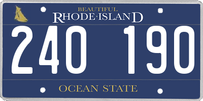 RI license plate 240190