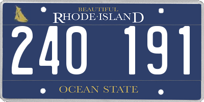 RI license plate 240191