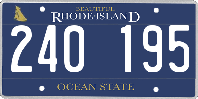 RI license plate 240195