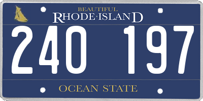 RI license plate 240197
