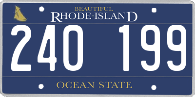 RI license plate 240199
