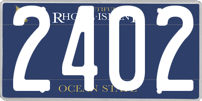RI license plate 2402