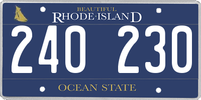RI license plate 240230