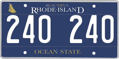 RI license plate 240240