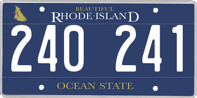 RI license plate 240241