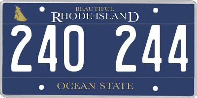 RI license plate 240244