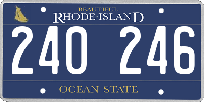 RI license plate 240246