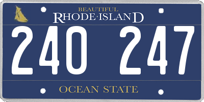 RI license plate 240247