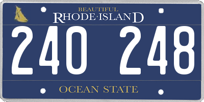 RI license plate 240248