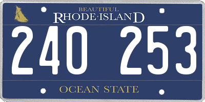 RI license plate 240253
