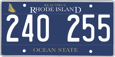 RI license plate 240255