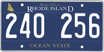 RI license plate 240256