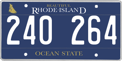 RI license plate 240264