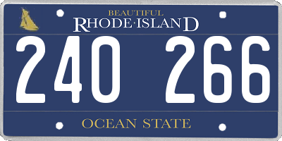 RI license plate 240266