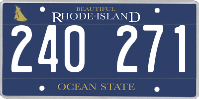 RI license plate 240271