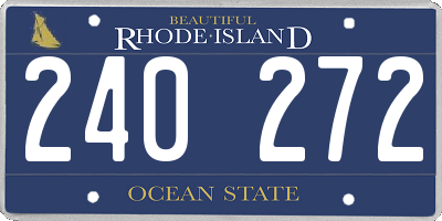 RI license plate 240272