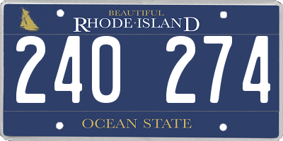 RI license plate 240274