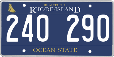 RI license plate 240290