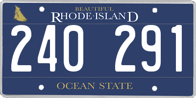 RI license plate 240291