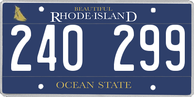 RI license plate 240299