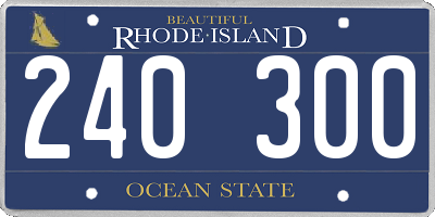 RI license plate 240300