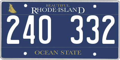 RI license plate 240332