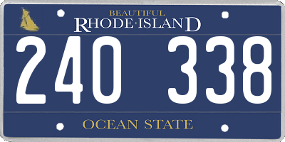 RI license plate 240338