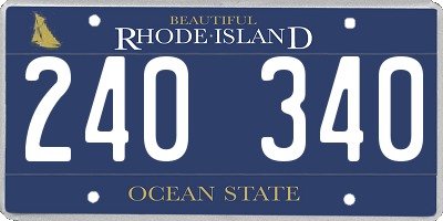 RI license plate 240340