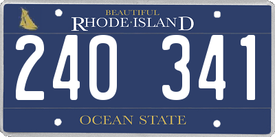 RI license plate 240341