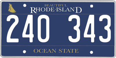 RI license plate 240343