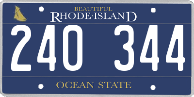 RI license plate 240344