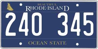 RI license plate 240345