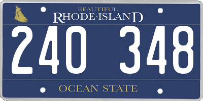 RI license plate 240348